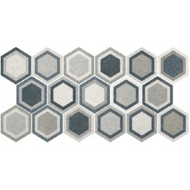 Traffic Combi Grey HEX 25 плитка напольная 250х220 мм/37,44 (микс разных рисунков в 1 коробке) 